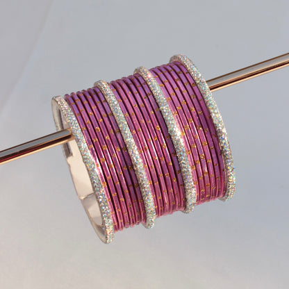 Nira Bangle Set- Mid Pink
