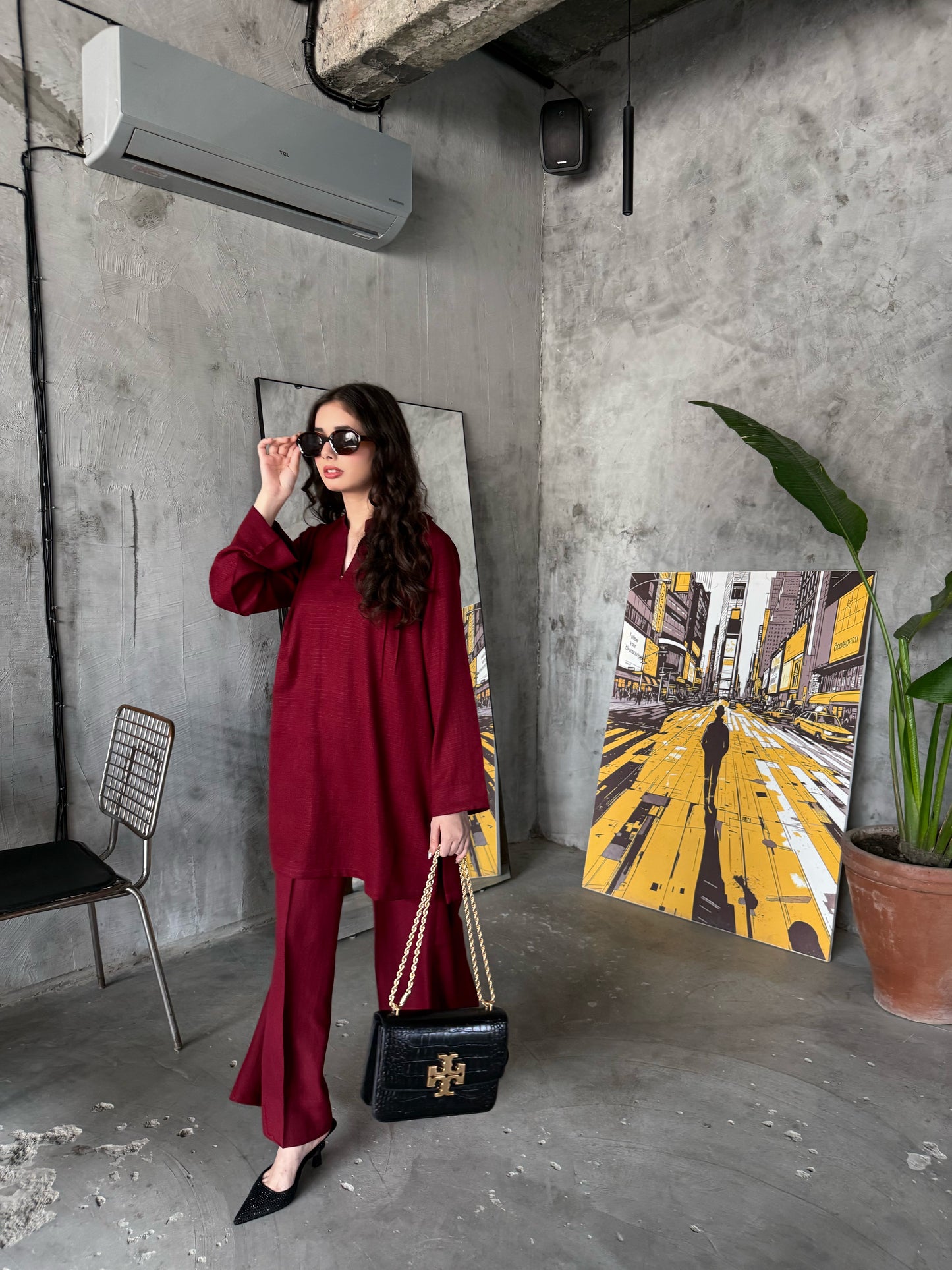 Maroon Muse - 2 pc Stitched