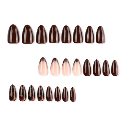 Nails-4545J-Almond nails- Free 24pc Sticker Sheet included