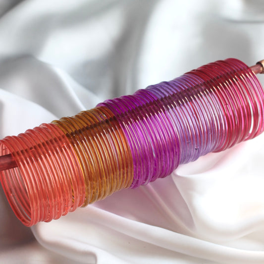(Choose colour) Jelly Thick  Glass Bangles-2 mm thickness