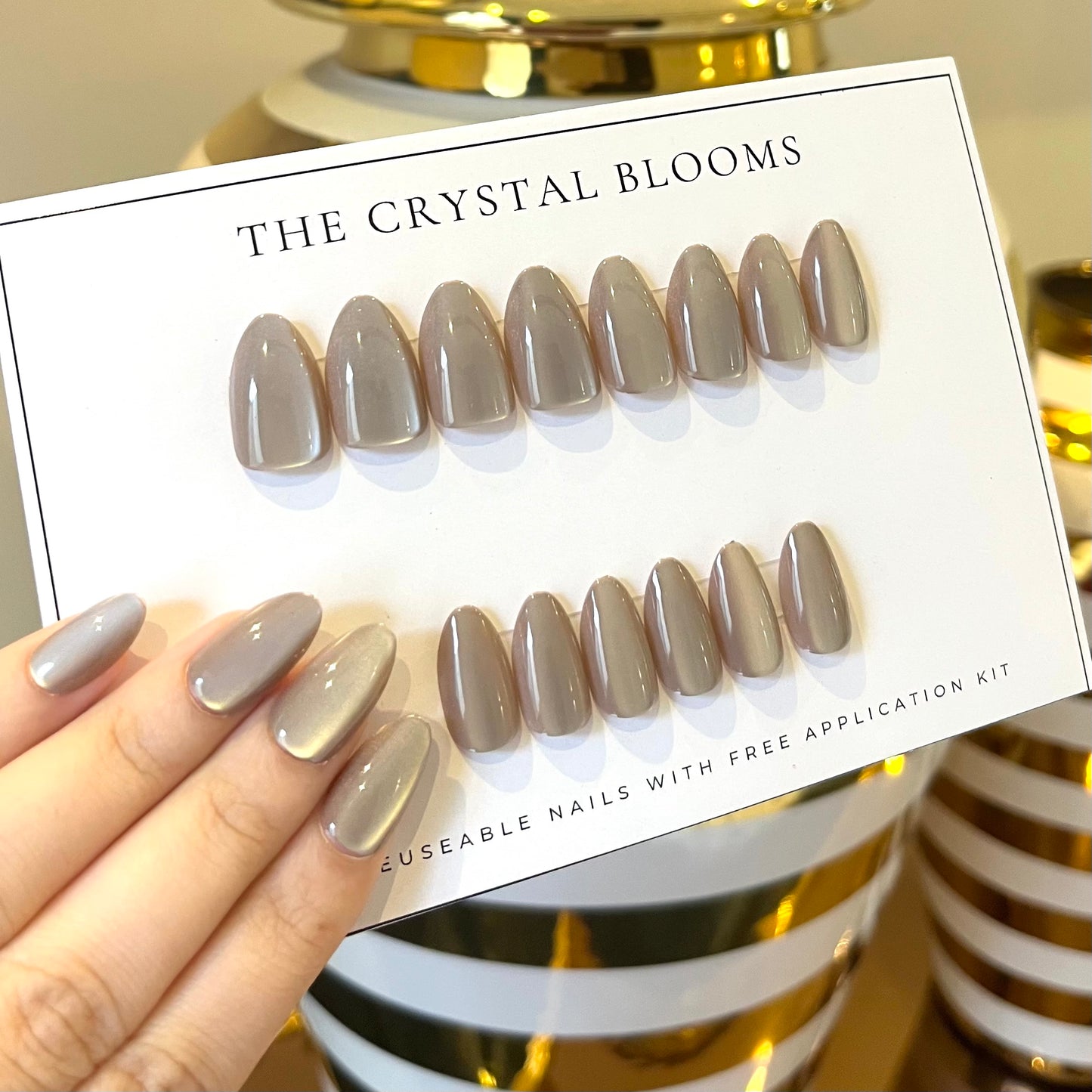 [PREMIUM] Handmade Cat-eye Reflective Nails-800- Free 24 pc Sticker Sheet  included-n