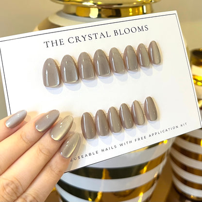[PREMIUM] Handmade Cat-eye Reflective Nails-800- Free 24 pc Sticker Sheet  included-n