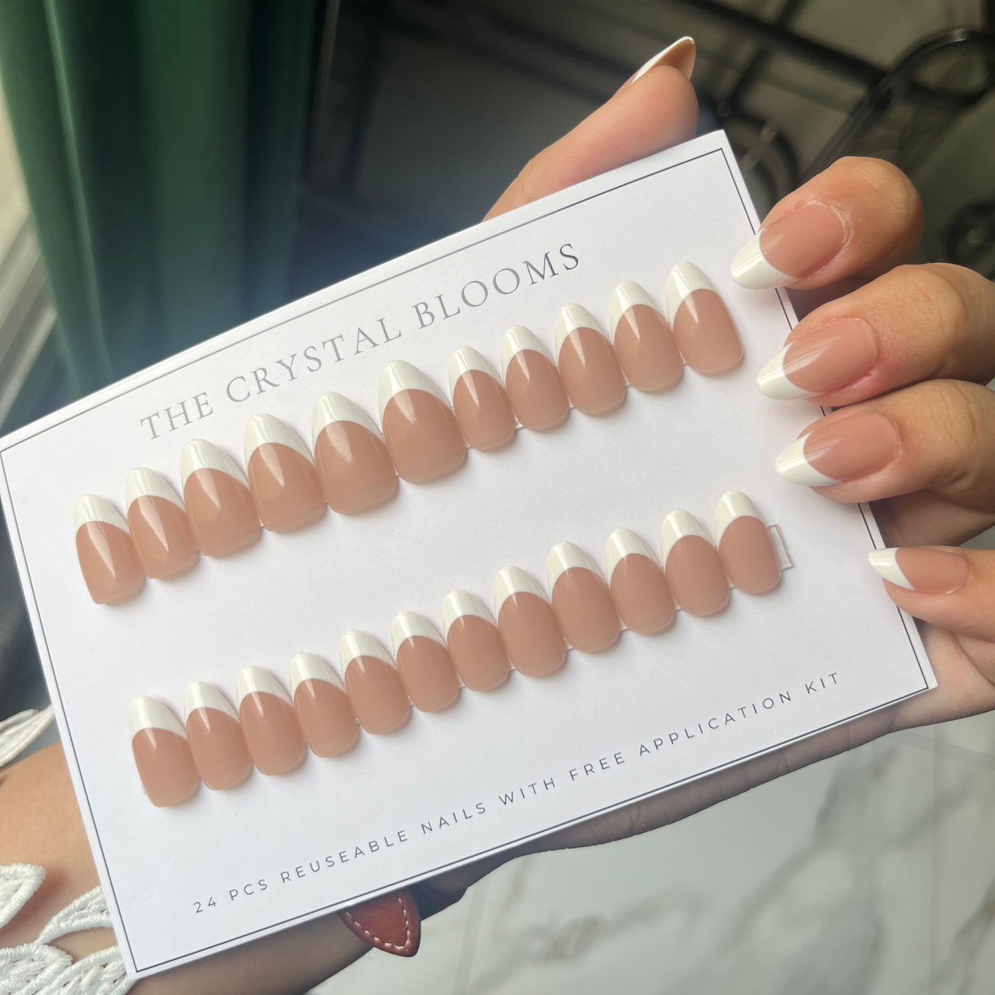 Nails-947-Almond nails- Free 24pc Sticker Sheet included