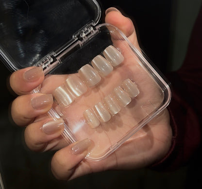 [PREMIUM] Handmade Cat-eye Reflective Nails-816- Free 24 pc Sticker Sheet  included