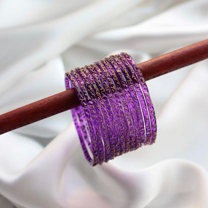 Rains- Viral Handmade Glass Bangles-purple N#22