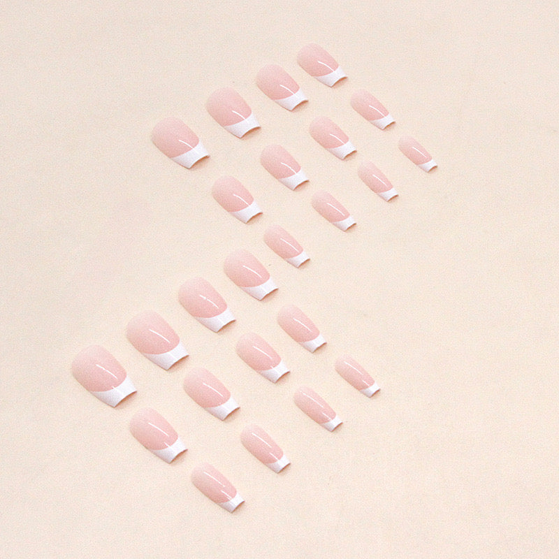 Nails-792-Medium Length Almond nails- Free 24 pc Sticker Sheet included
