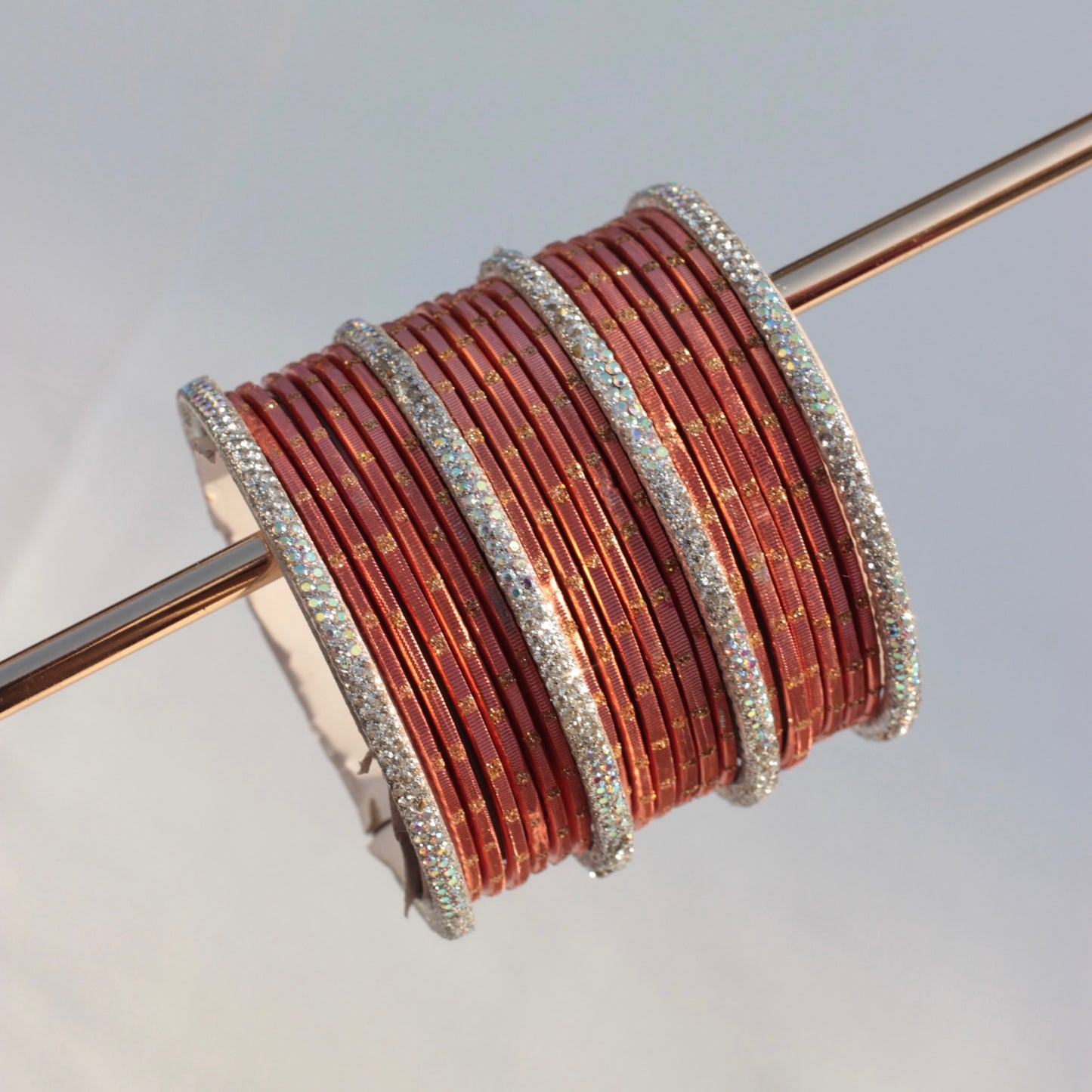 Nira Bangle Set- Rust