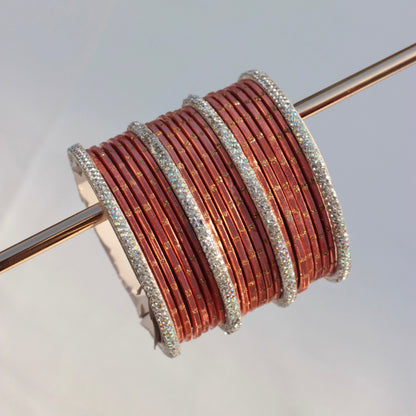 Nira Bangle Set- Rust