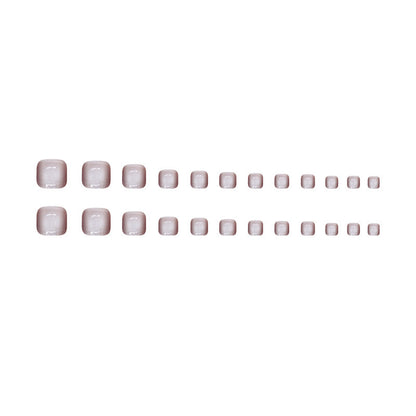 Cat-eye Mauve Toe Nails-137- Free 4 pc nail kit included