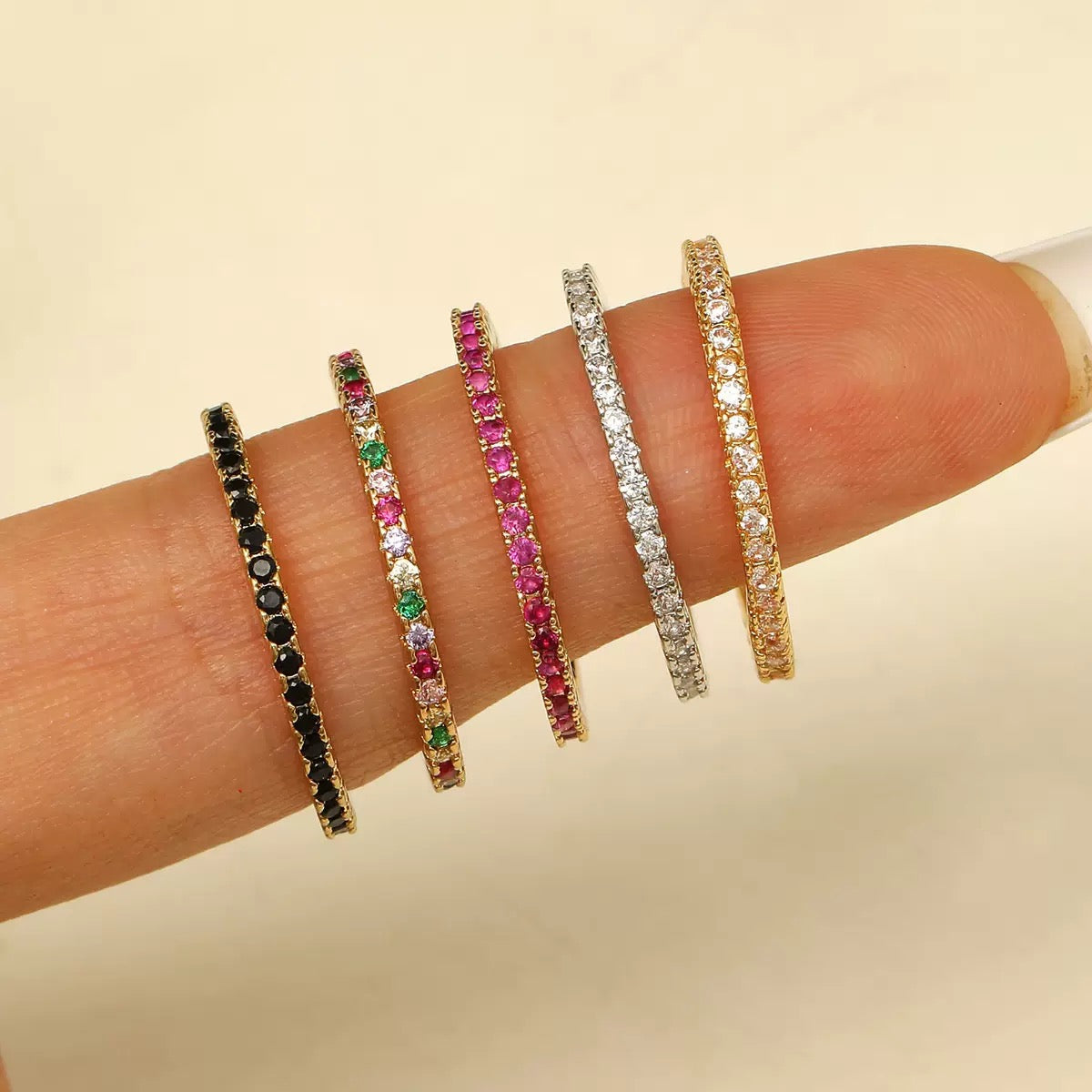 JRing-(24K Gold Plated)-AntiTarnish/HypoAllergic-THINNIST GOLD PLATED BAND RINGS- 431E