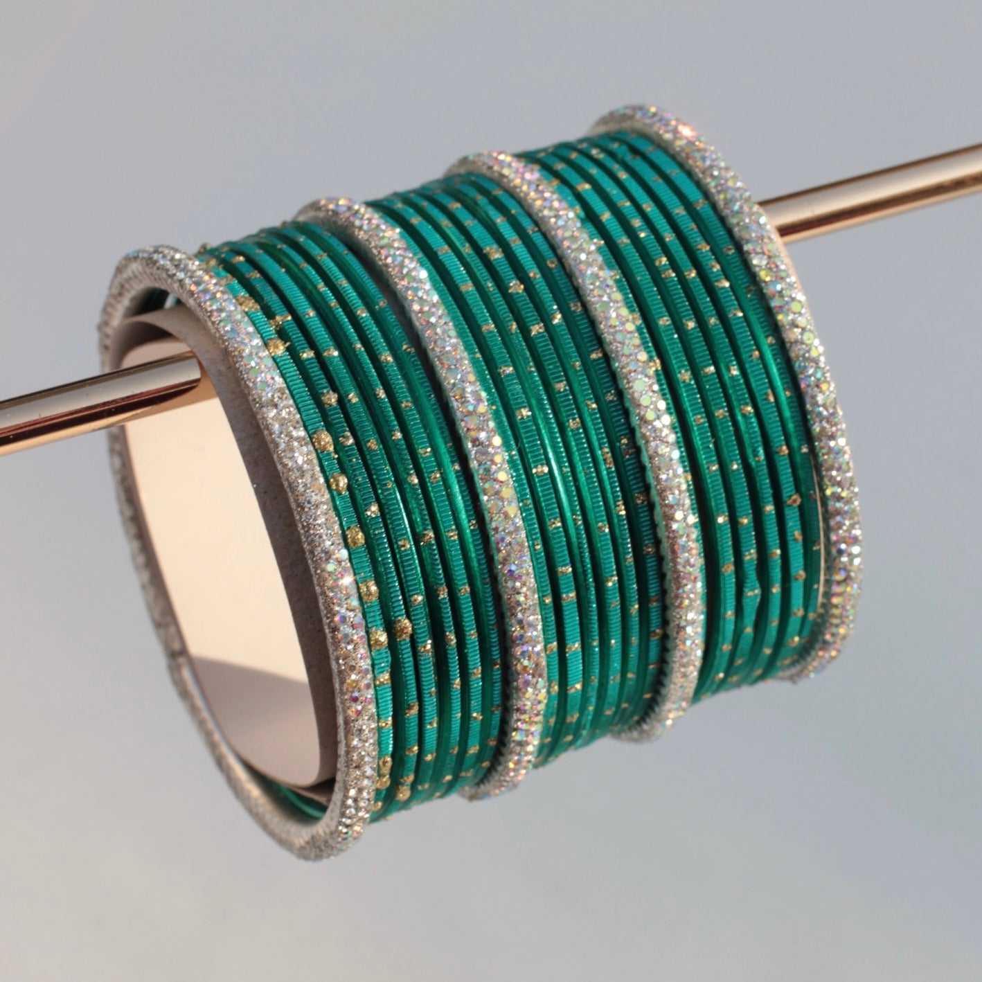 Nira Bangle Set- Teal