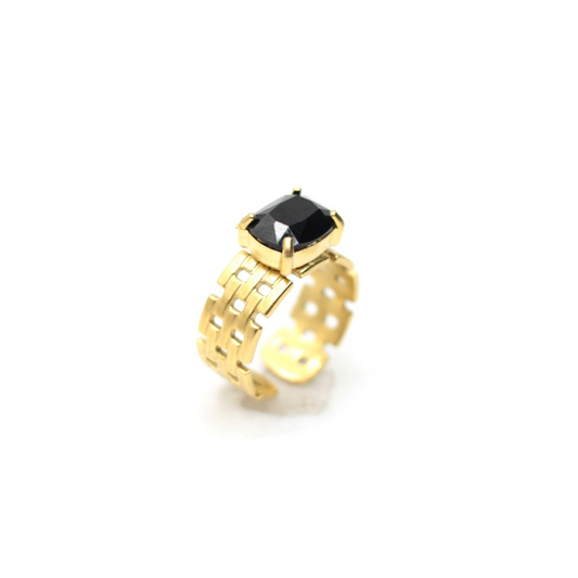 JRing-(4K Gold Plated)-AntiTarnish/HypoAllergic-397 (ADJUSTABLE SIZE)