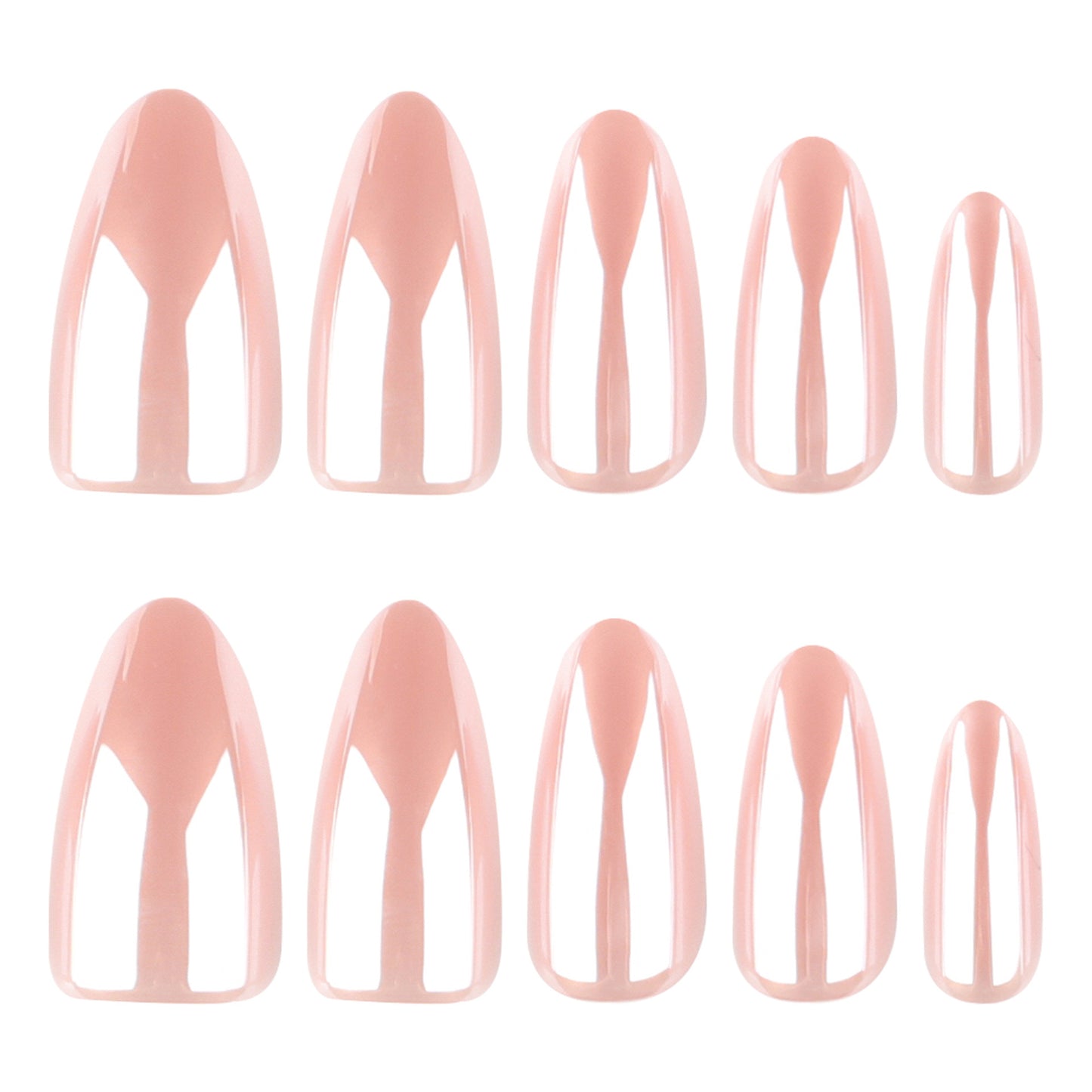 [PREMIUM] Glazed Handmade Shimmer Nails-4024- Free 4 pc nail kit included (30 nails in one pack)