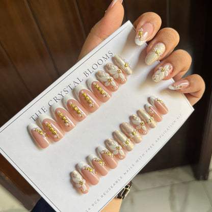 Nails-456-Almond nails- Free 24pc Sticker Sheet included