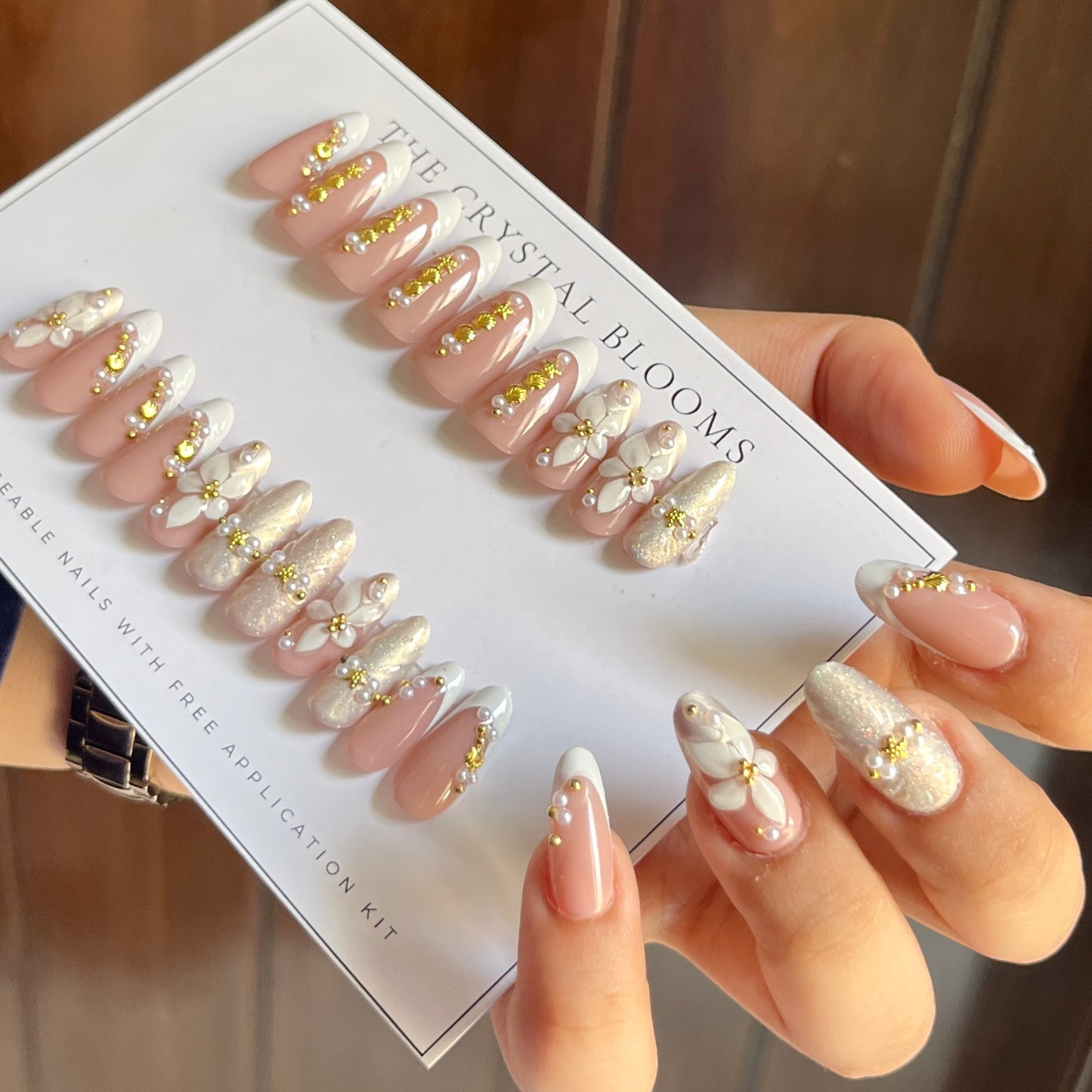 Nails-456-Almond nails- Free 24pc Sticker Sheet included