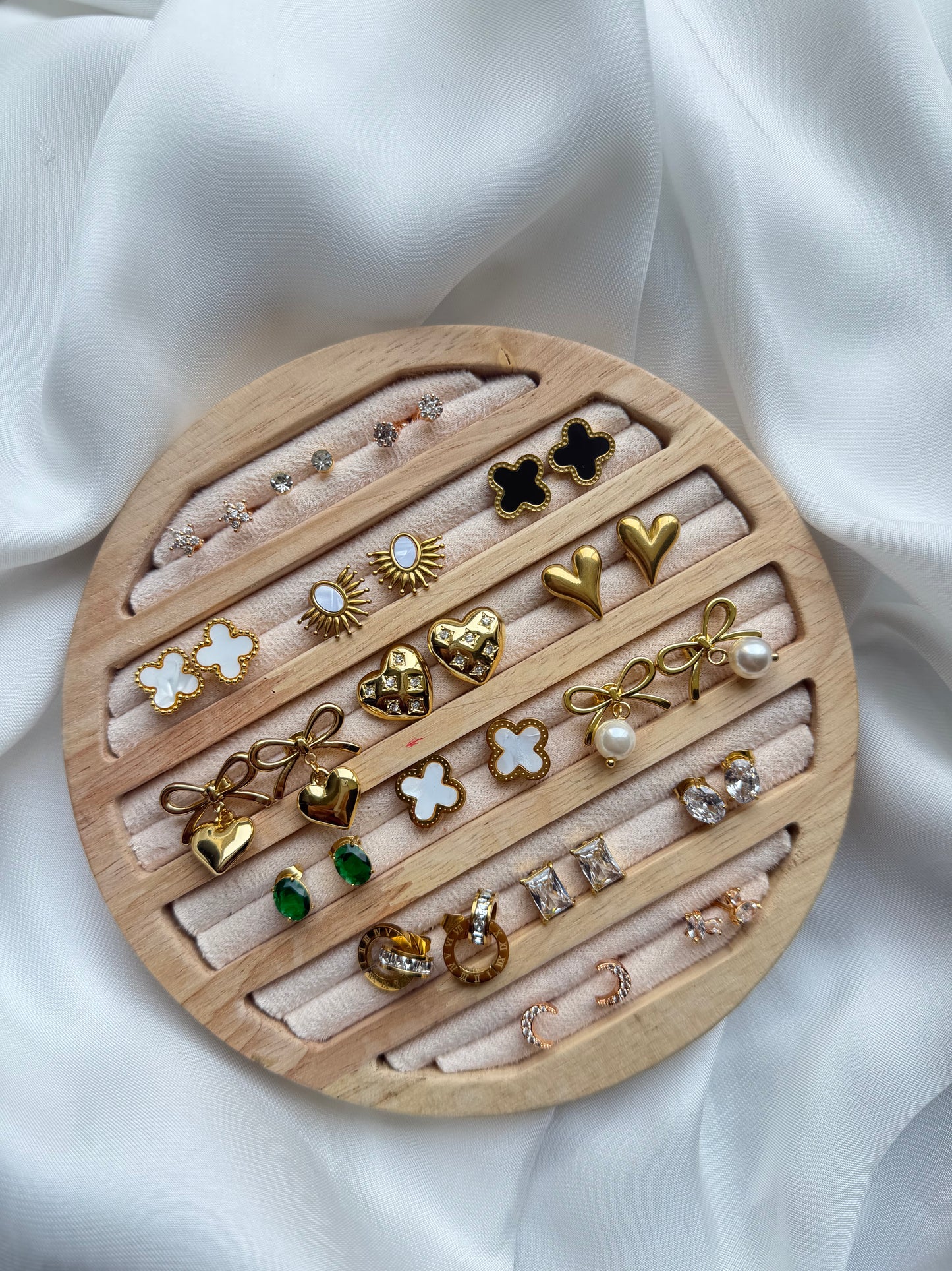 Crystal Charm Stud Earrings (N225)