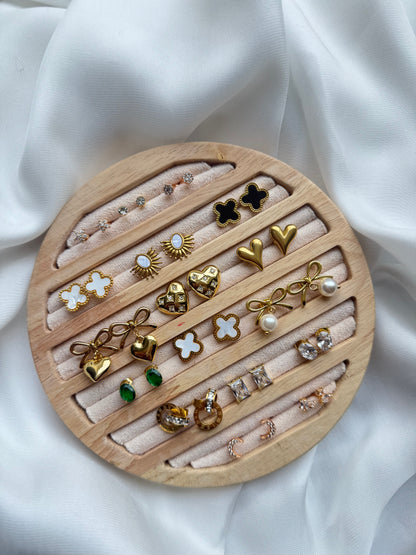 Crystal Charm Stud Earrings (N225)