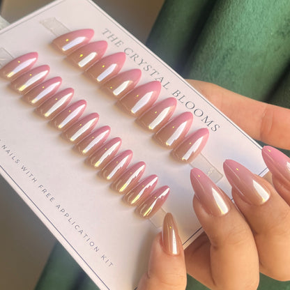 [Premium] Reflective Mirror Glazed Nails-3494- Free 24 -pc Sticker Sheet  included