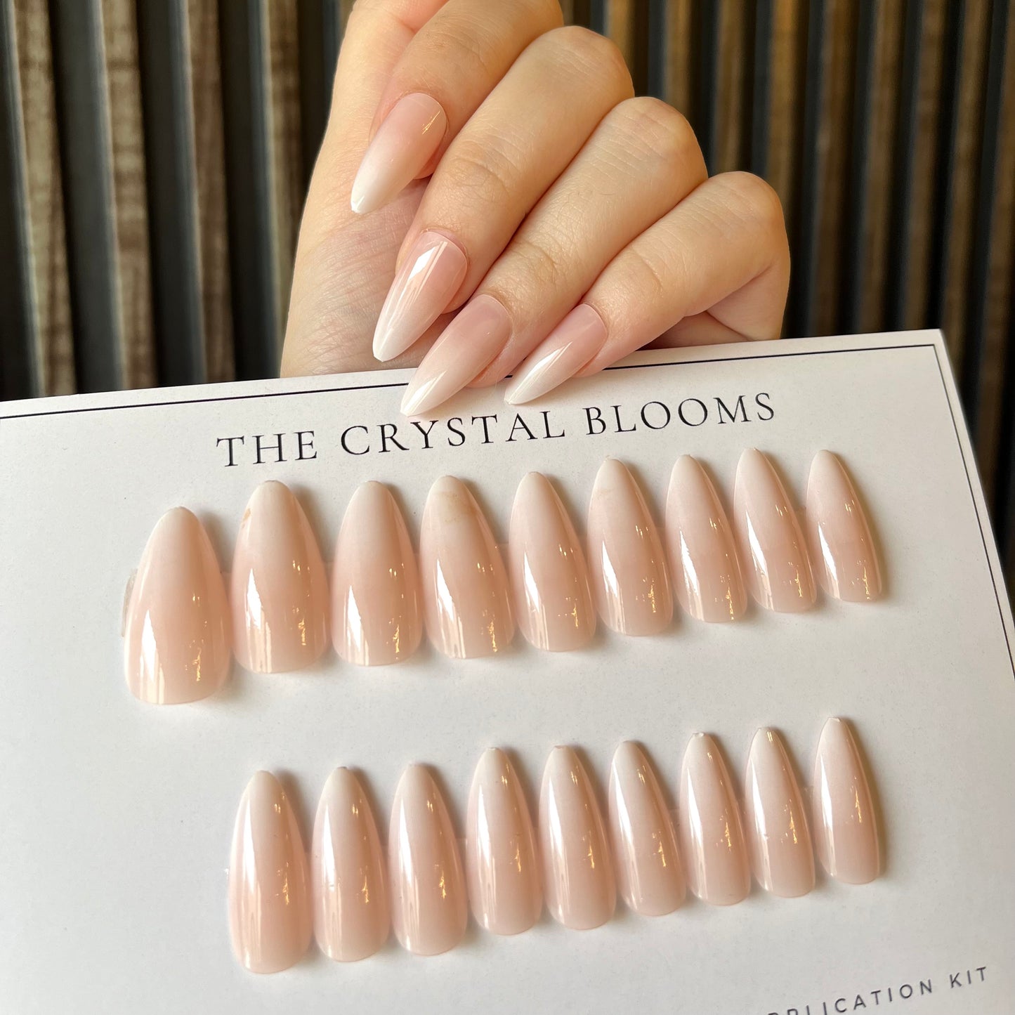 Nails-603-Medium Length Almond nails- Free 24 pc Sticker Sheet  included