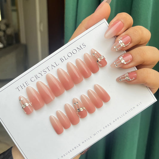 Nails-1840-Almond nails- Free 24pc Sticker Sheet included