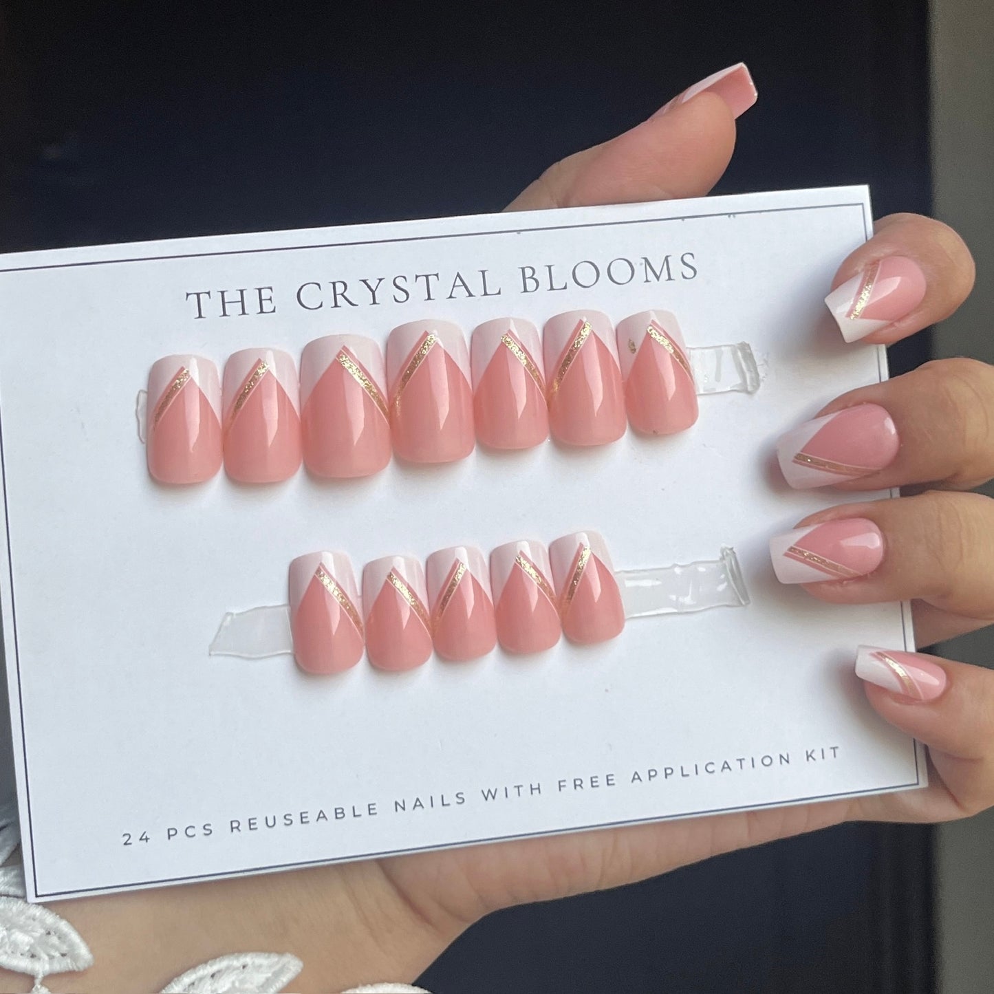 Nails -977-Almond nails- Free 24pc Sticker Sheet included