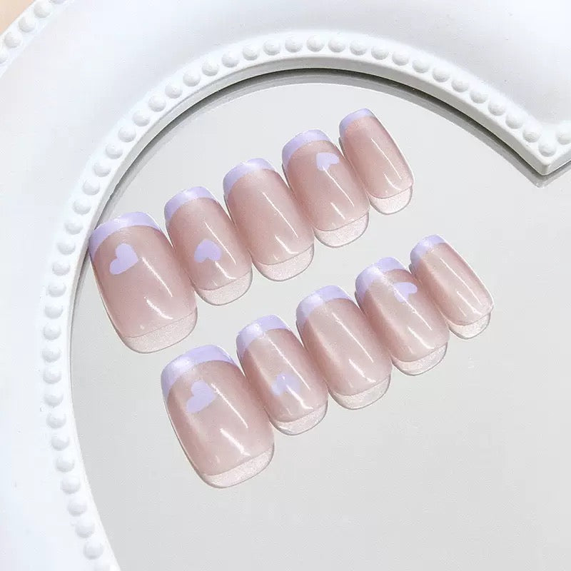 Nails-840- Cat eye Nails-Free 24 -pc Sticker Sheet  included
