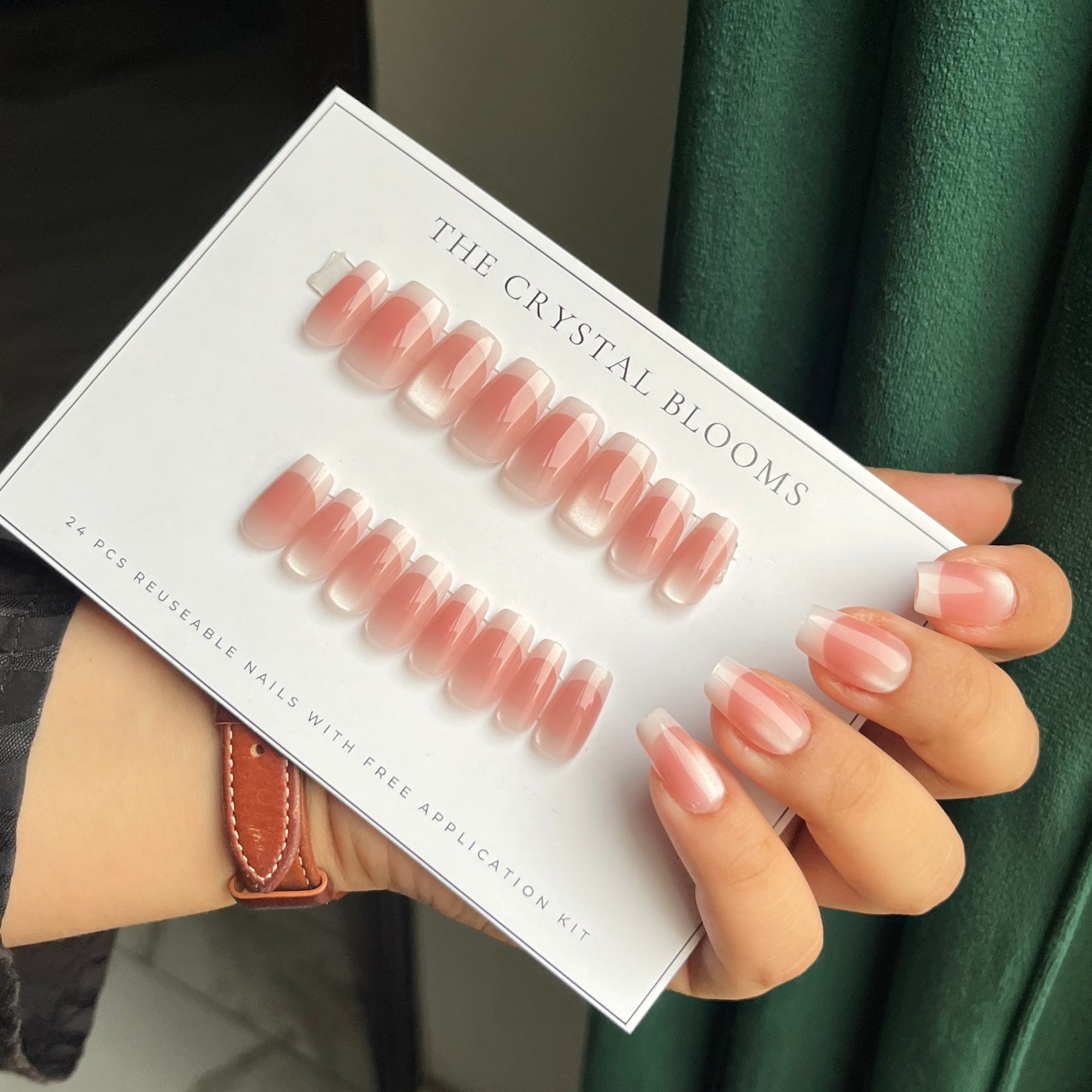 Nails-2216-Almond nails- Free 24pc Sticker Sheet included