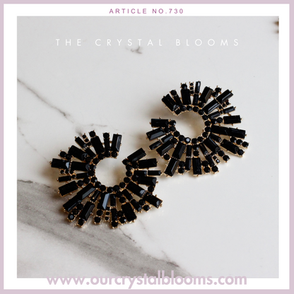 JCEarrings(Rhinestone XXL disks)-100-CL