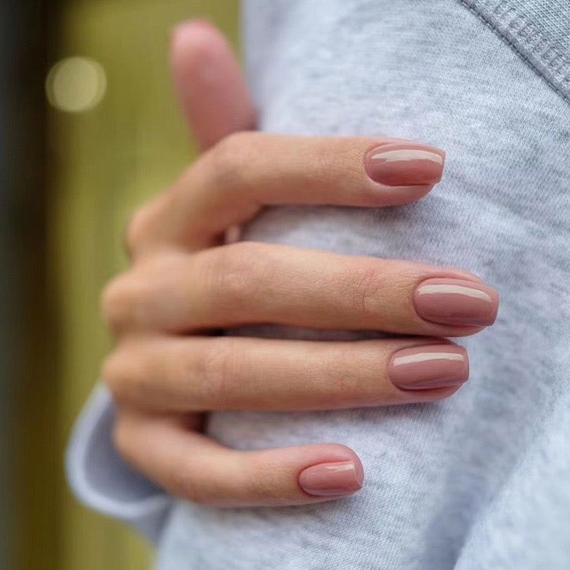 Nude Nails-2103- Square Short nails