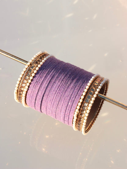 Velvet Empress Bangle Set-8-Lilac Purple
