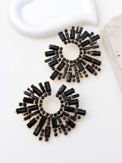 JCEarrings(Rhinestone XXL disks)-100-CL