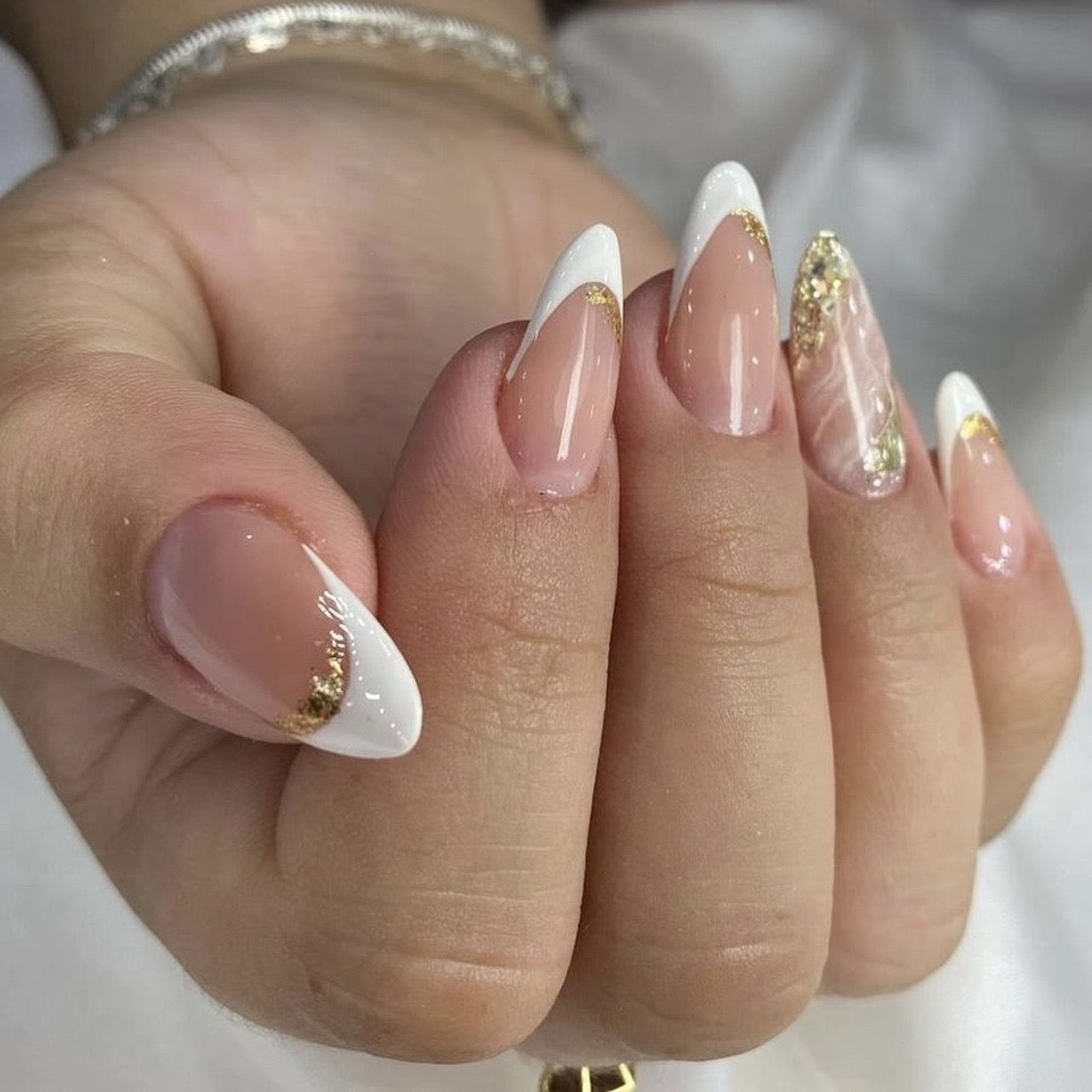 Nails-3518-Almond nails- Free 24pc Sticker Sheet  included