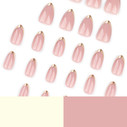 Nails-3719-Medium Length Almond nails- Free 4 pc nail kit included
