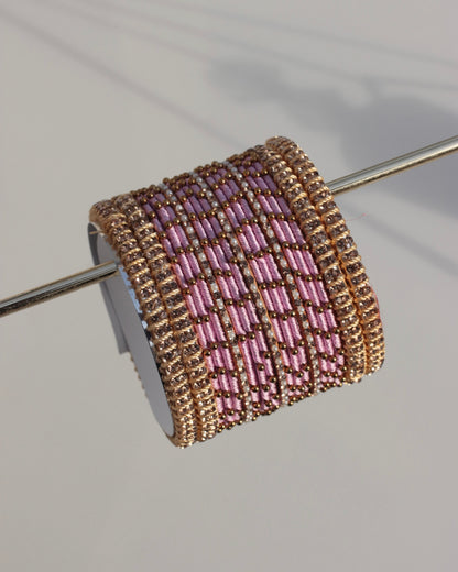 Aura Bangle Set-Light Pink