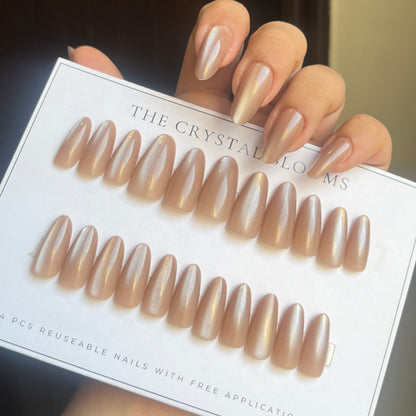 Handmade Cat-eye Nails-30 nails in each pack- 140- Free 24 pc Sticker Sheet included
