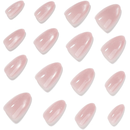 Cat eye Nails-4461J-Almond nails- Free 24pc Sticker Sheet included