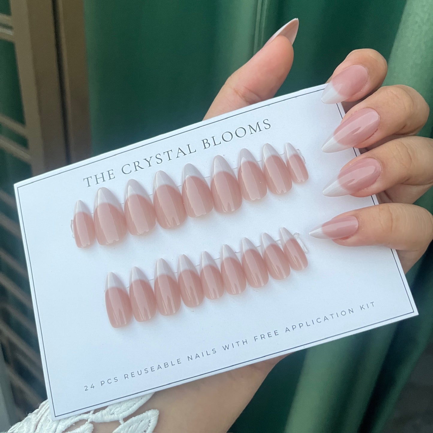 Nails -1475-Almond nails- Free 24pc Sticker Sheet included