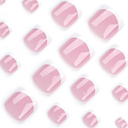 Nails-3213- French Toe nails