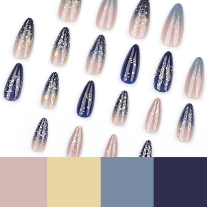 [Premium] Glitter Nails-3756- nails- Free 24 -pc Sticker Sheet  included