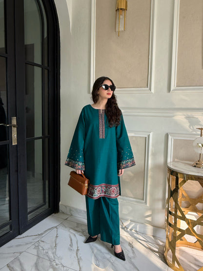 Winter Jade - 2 pc Stitched