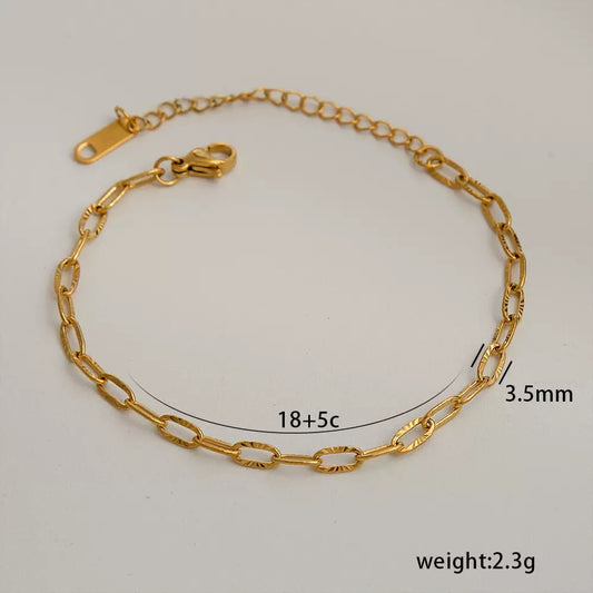 JBracelet- Non Tarnish - 24K Gold plated Anti Tarnish Everyday wear Bracelet- 667-E