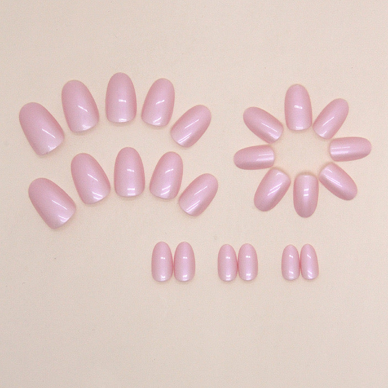 Nails-1340-Medium Length Almond nails- Free stickers included