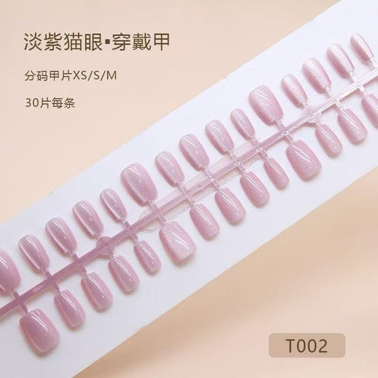 Handmade cat-eye Nails-002- Free 4 pc nail kit included