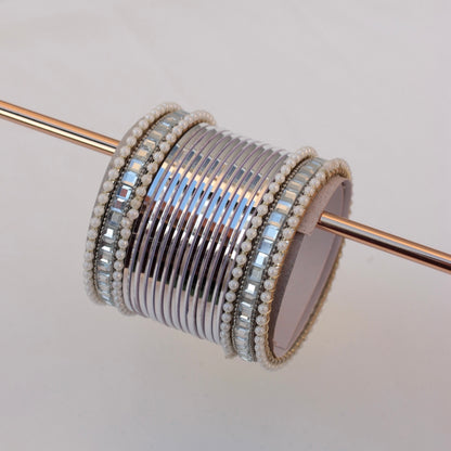 Reya Bangle Set - Silver