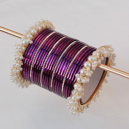 Mila Bangle Set-Purple-1