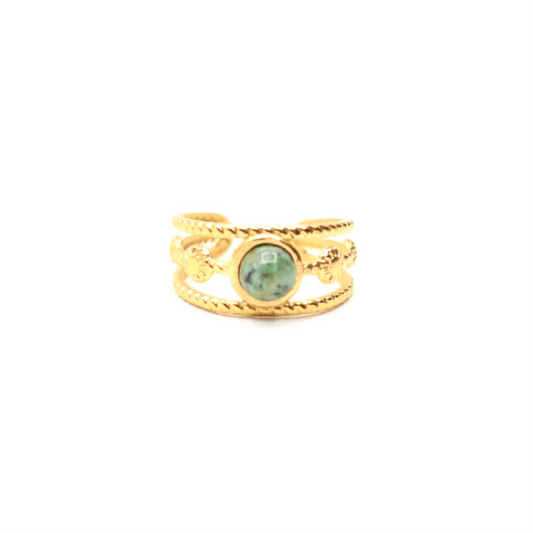 JRing-(4K Gold Plated)-AntiTarnish/HypoAllergic- (ADJUSTABLE SIZE) 394