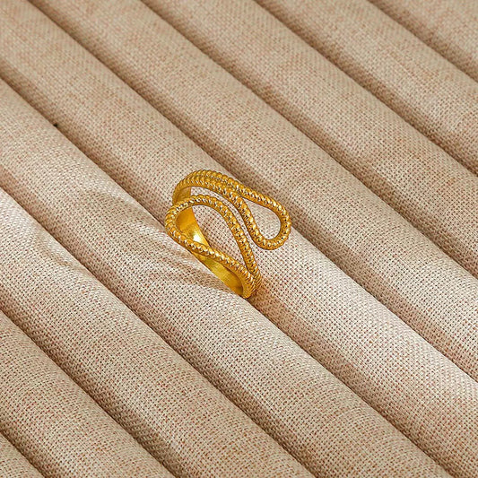 JRing-(24K Gold Plated)-AntiTarnish/HypoAllergic-428E