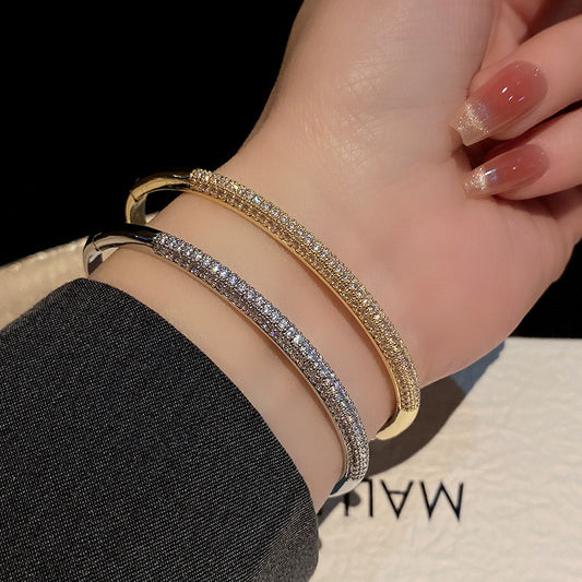 JBracelet (Cubic Zirconia)- Non Tarnish - 24K Gold plated Anti Tarnish Everyday wear Bracelet-113