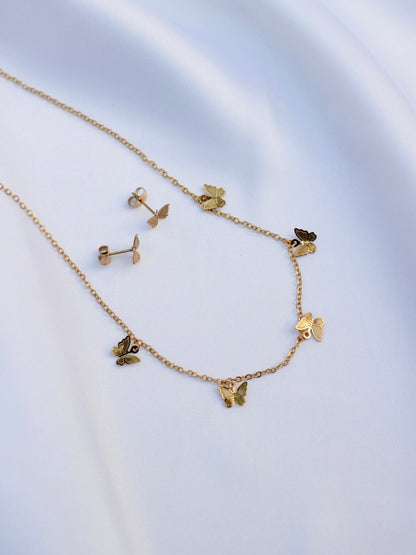 JNecklace Set (24K Gold Plated)-AntiTarnish/HypoAllergic -384
