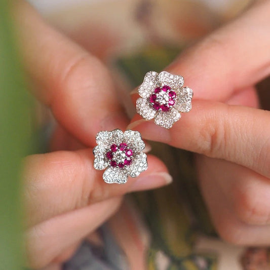 JCEarringsPremium- Zirconium Rhodium Plated - 270